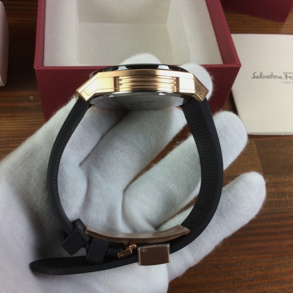 FERRAGAMO SLX Chronograph Watch rose gold NIB SFHR00320 - Picture 16 of 16